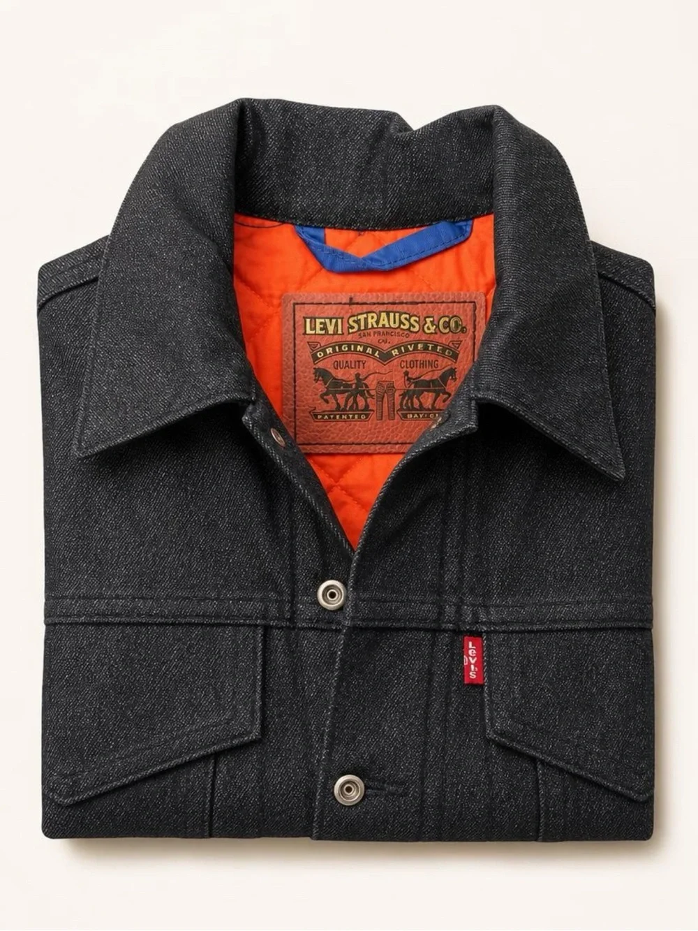 Levi's x NFL Denver Broncos Denim Varsity Hybrid Trucker Jacket - Picture 4 of 4